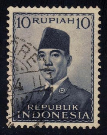 Indonesia #395 Pres. Sukarno; Used - Click Image to Close