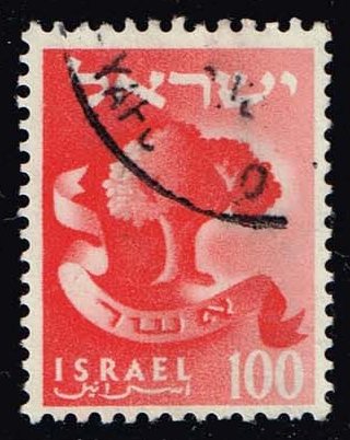 Israel #136 Tree - Asher; Used - Click Image to Close