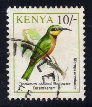 Kenya #604 Cinnamon-chested Bee-eater; Used - Click Image to Close