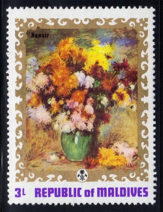 Maldives #422 Flowers by Renoir; MNH - Click Image to Close