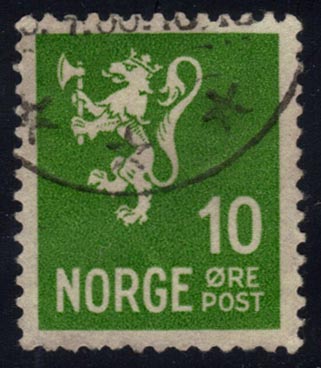 Norway #192 Lion Rampant; Used - Click Image to Close