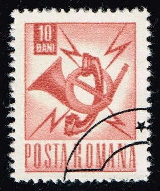 Romania #1968 Communications Emblem; CTO - Click Image to Close