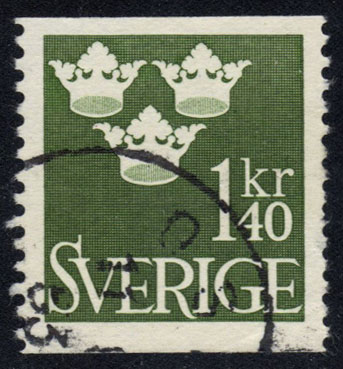 Sweden #397 Three Crowns; Used - Click Image to Close
