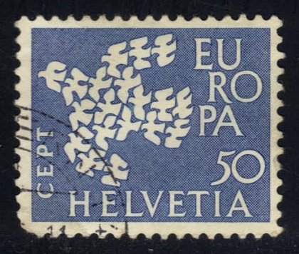 Switzerland #411 Flying Doves; Used - Click Image to Close