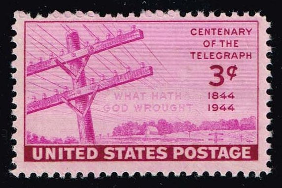 US #924 Telegraph Centenary; MNH - Click Image to Close