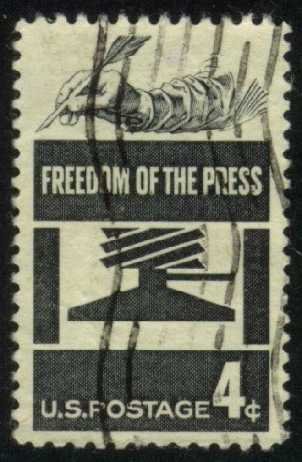 US #1119 Freedom of the Press; Used - Click Image to Close