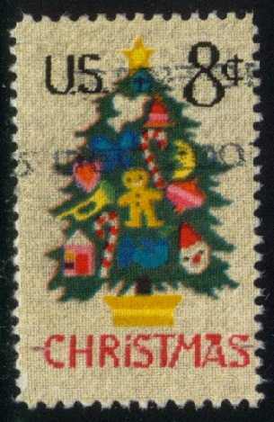 US #1508 Christmas Tree in Needlepoint; Used - Click Image to Close