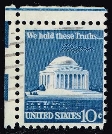 US #1510 Jefferson Memorial & Signature; Used - Click Image to Close