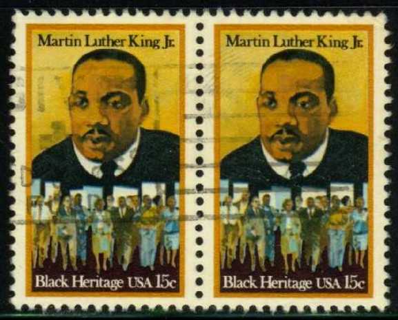 US #1771 Martin Lither King Jr.; Used Pair