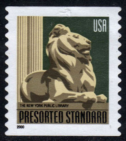 US #3447 New York Public Library Lion; Used - Click Image to Close