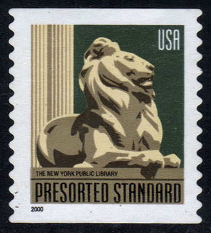 US #3447 New York Public Library Lion; Used
