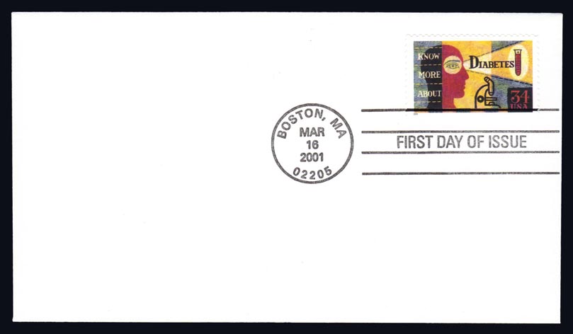 US #3503 Diabetes Awareness First Day Cover - Click Image to Close