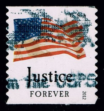US #4638 Flag and "Justice"; Used