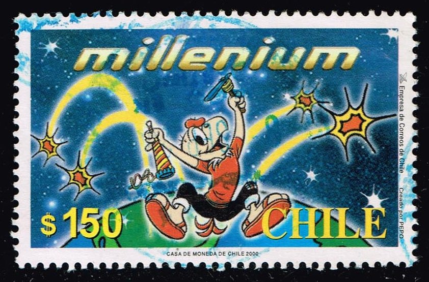 Chile #1316 Condorito Celebrating New Millenium; Used - Click Image to Close