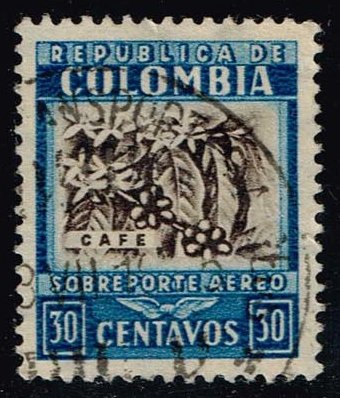 Colombia #C102 Coffee; Used - Click Image to Close