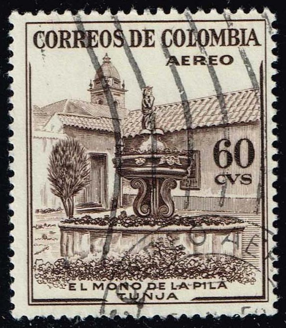 Colombia #C247 Mono Fountain - Tunja; Used - Click Image to Close
