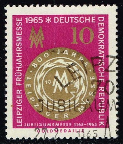 Germany DDR #756 Leipzig Spring Fair Gold Medal; CTO - Click Image to Close