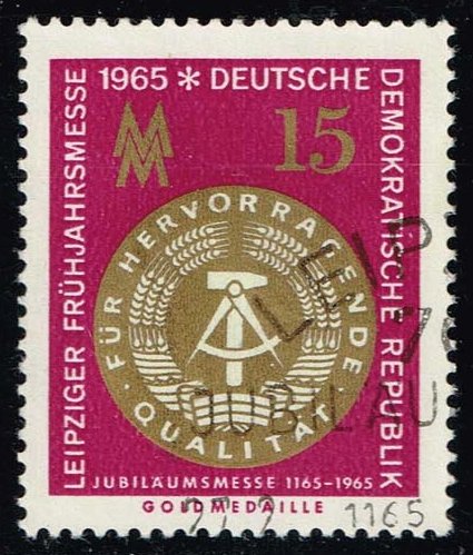 Germany DDR #757 Leipzig Spring Fair Gold Medal; CTO - Click Image to Close