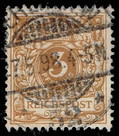 Germany #46a Numeral - Yellow Brown; Used - Click Image to Close