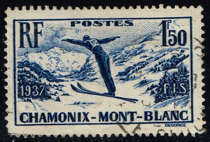 France #322 Skiing on Mont Blanc; Used - Click Image to Close