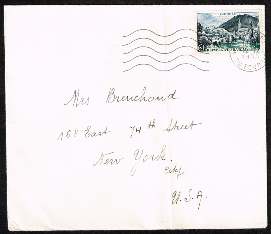 France #719 View of Lourdes on Cover - Click Image to Close