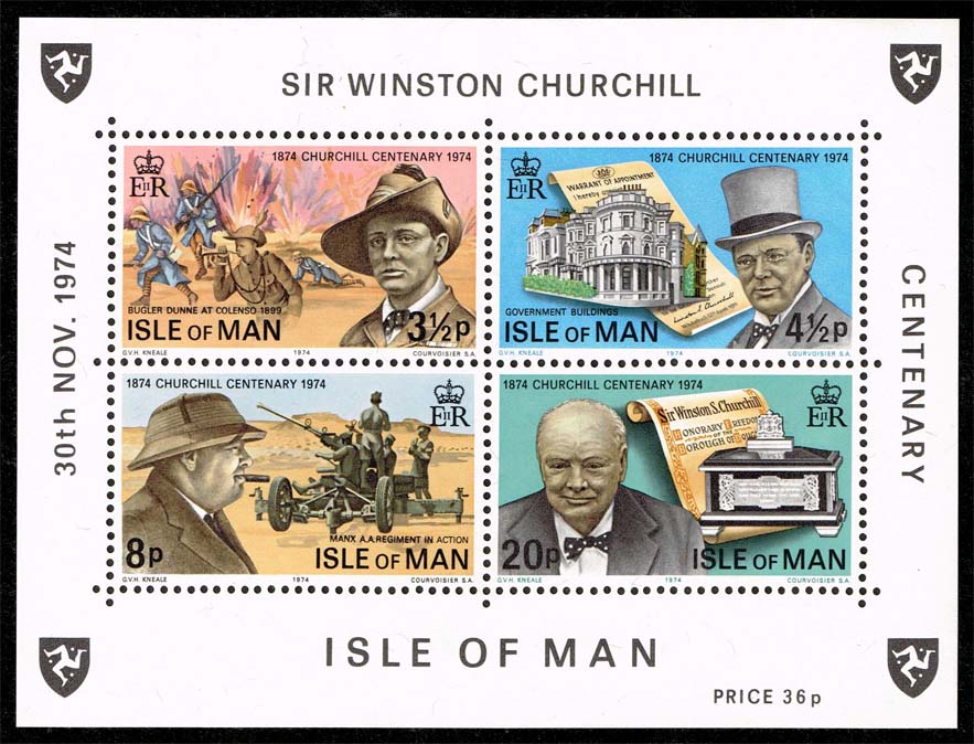 Isle of Man #51a Sir Winston Churchill Centenary; MNH - Click Image to Close