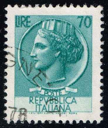 Italy #998M Italia from Syracusean Coin; Used