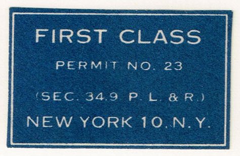 First Class Permit Cut Square