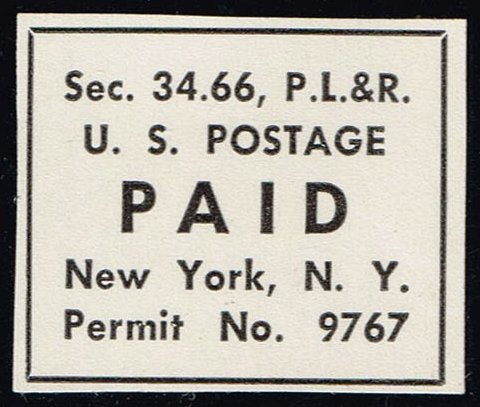 Postage Paid Permit Cut Square