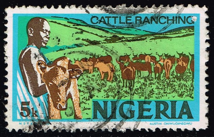 Nigeria #294 Cattle Ranching; Used - Click Image to Close