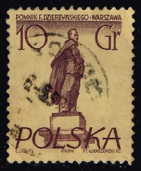 Poland #669 Felix E. Dzerzhinski Sculpture; Used - Click Image to Close