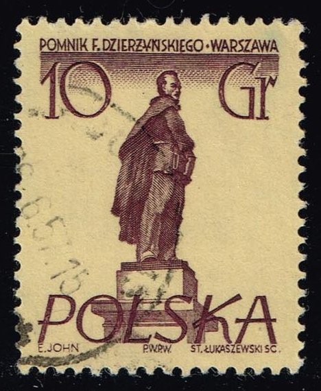 Poland #669 Felix E. Dzerzhinski Sculpture; Used - Click Image to Close