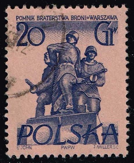 Poland #671 Brothers in Arms Monument; Used - Click Image to Close