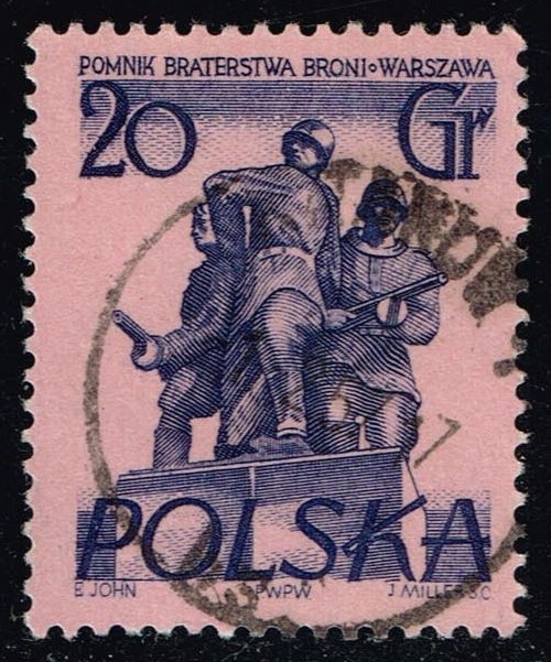 Poland #671 Brothers in Arms Monument; Used - Click Image to Close