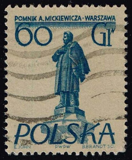 Poland #674 Adam Mickiewicz; Used - Click Image to Close