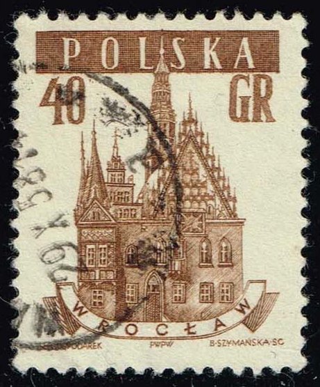 Poland #806 Wroclaw Town Hall; Used - Click Image to Close