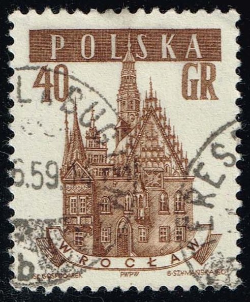 Poland #806 Wroclaw Town Hall; Used - Click Image to Close