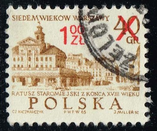 Poland #1921 Old Town Hall; Used - Click Image to Close