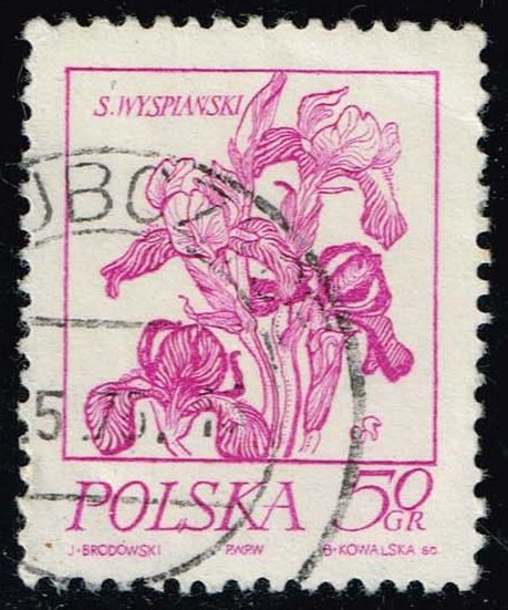 Poland #2017 Iris Flower; Used