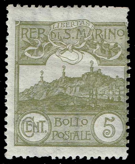 San Marino #43 Mt. Titano; Unused - Click Image to Close