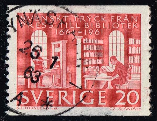 Sweden #600 Royal Library; Used