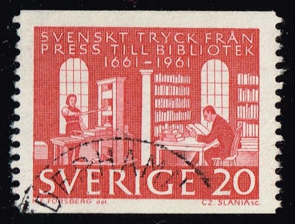 Sweden #600 Royal Library; Used