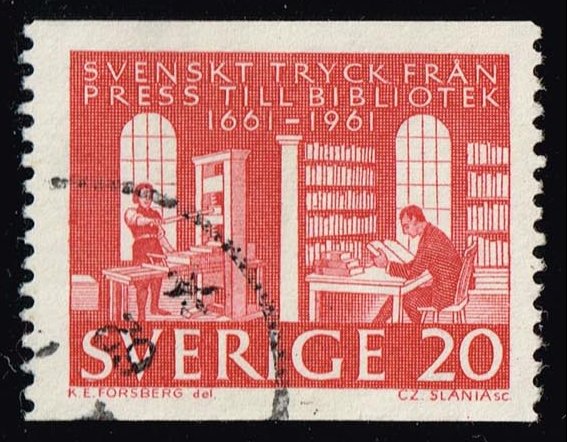 Sweden #600 Royal Library; Used