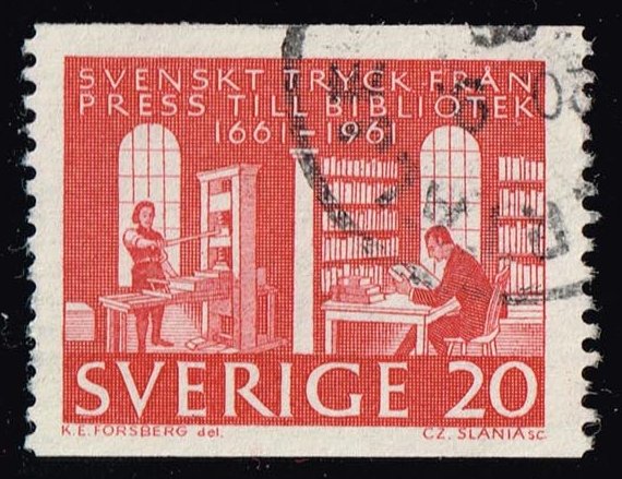 Sweden #600 Royal Library; Used