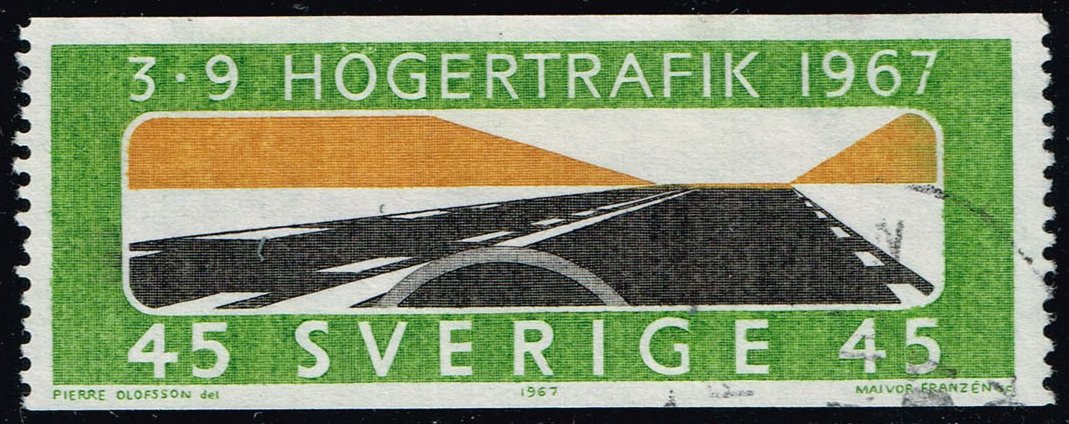 Sweden #734 Right-Hand Driving; Used