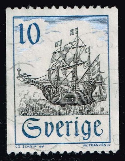Sweden #738 Merchant Vessel in Oresund; Used