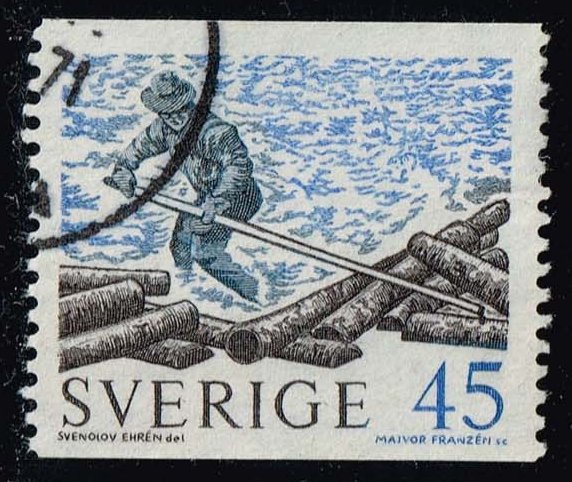 Sweden #745 Log Roller; Used
