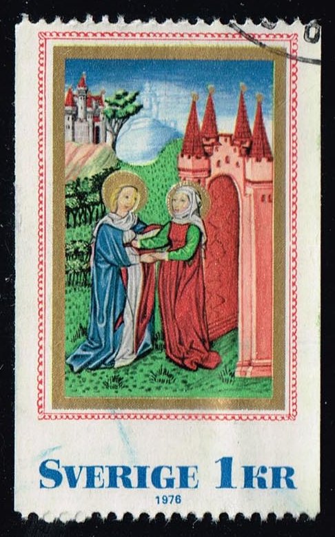 Sweden #1188 Virgin Mary Visiting St. Elizabeth; Used