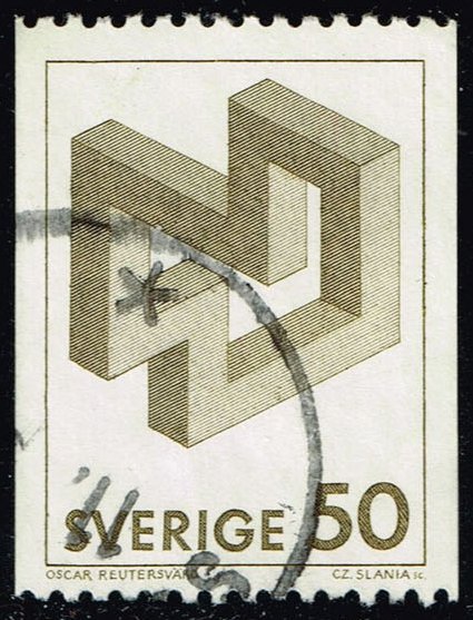 Sweden #1397 Impossible Geometric Figures; Used