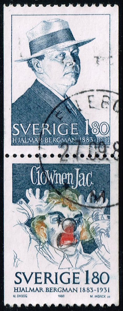 Sweden #1471a Hjalmar Bergman Pair; Used
